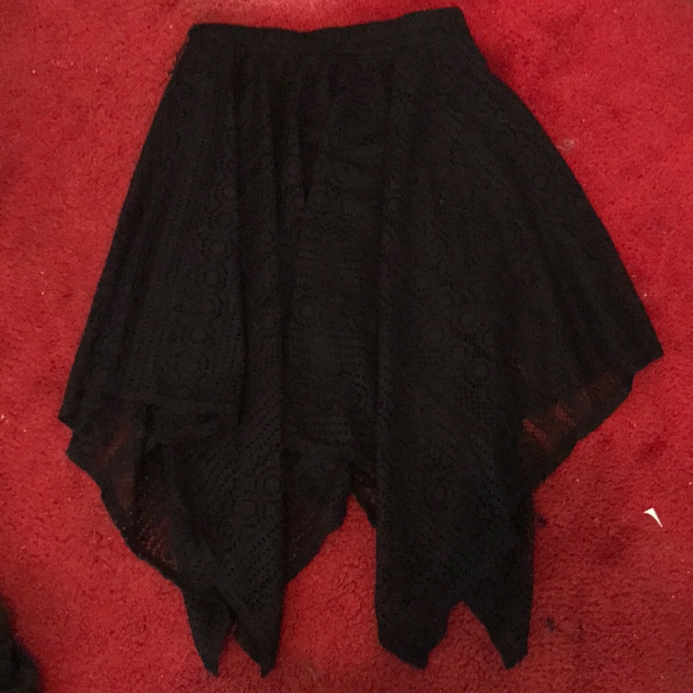 Black lace skirt